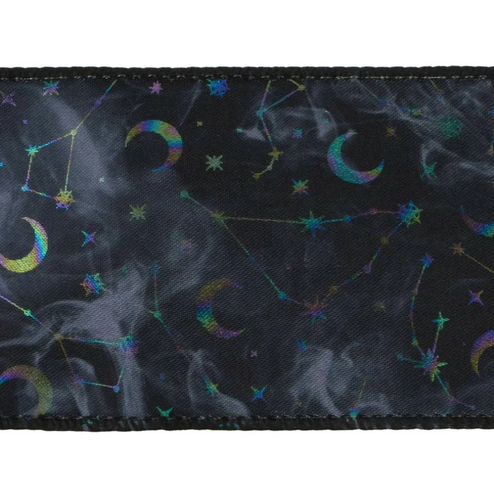 2.5" x 6.6yd. Black Foil Sky Wired Ribbon by Celebrate It®