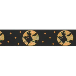 5/8" x 4yd. Black Glitter Witch Ribbon by Celebrate It®
