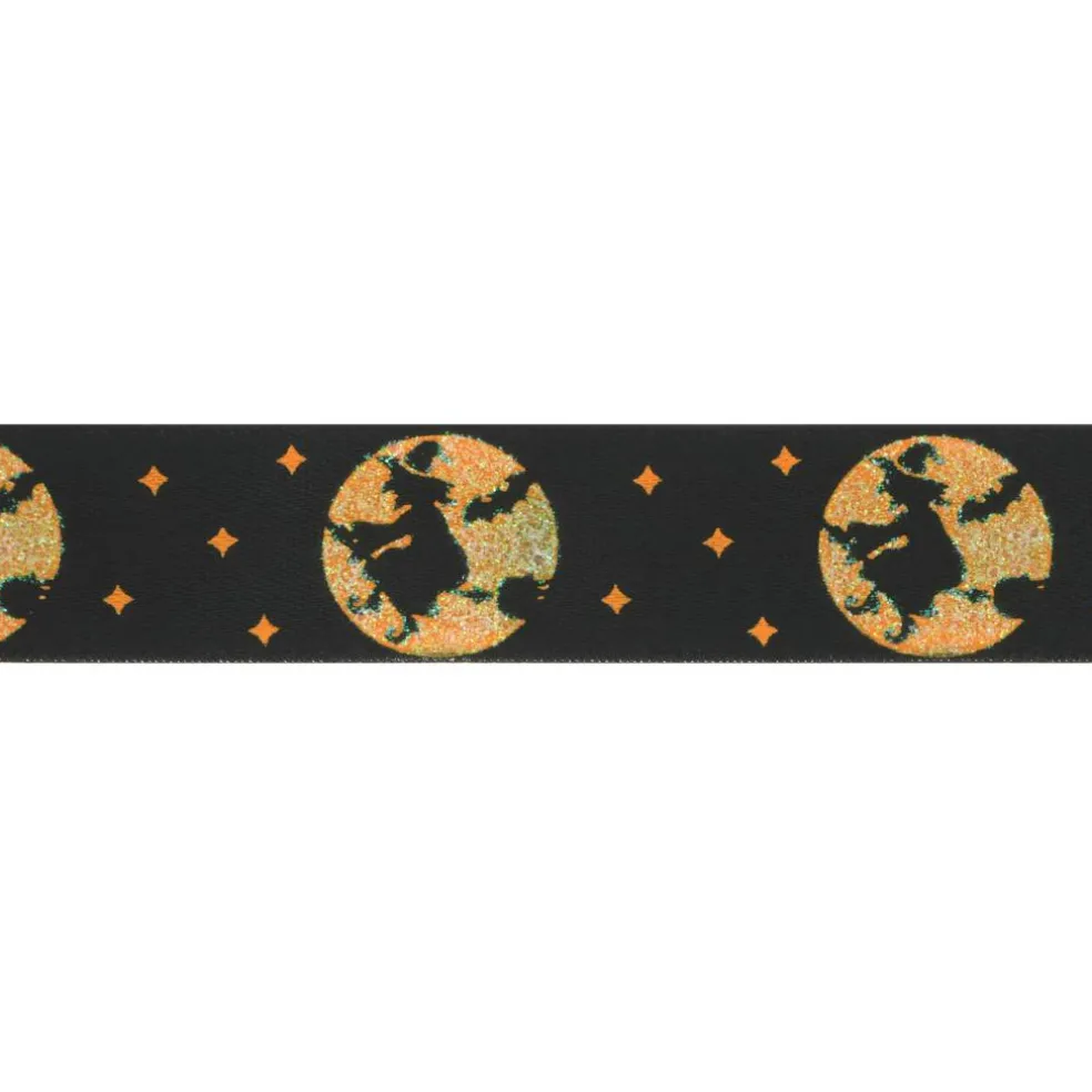5/8" x 4yd. Black Glitter Witch Ribbon by Celebrate It®