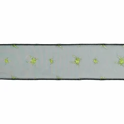 2.5" x 6.6yd. Black & Green Glitter Spiders Wired Sheer Ribbon by Celebrate It®