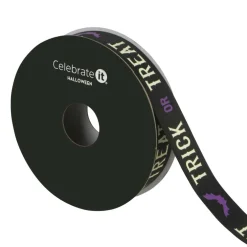 5/8" x 4yd. Black Trick or Treat Ribbon by Celebrate It®