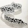 7/8" x 7yd. Black & White Cow Print Ribbon by Celebrate It® Classic