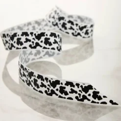 7/8" x 7yd. Black & White Cow Print Ribbon by Celebrate It® Classic