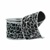 2.5" x 6.6yd. Black & White Spiderweb Wired Taffeta Ribbon by Celebrate It®
