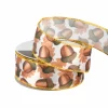 1.5" x 10yd. Brown Acorns Wired Ribbon by Celebrate It®