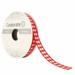 3/8'' x 7yd. Gingham Ribbon by Celebrate It™