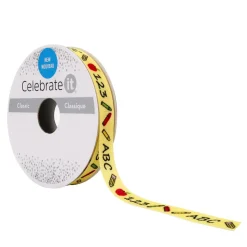 3/8" x 7yd. Grosgrain ABC & 123 Ribbon by Celebrate It™