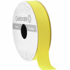 5/8" x 7yd. Neon Yellow Grosgrain Ribbon by Celebrate It® Classic