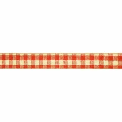 1.5" x 10yd. Orange Plaid Check Wired Ribbon by Celebrate It®