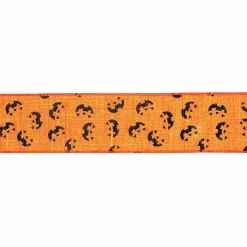 2.5" x 6.6yd. Orange Pumpkin Wired Faux Linen Ribbon by Celebrate It®