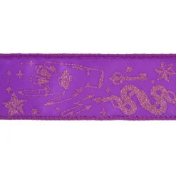 1.5" x 10yd. Purple & Gold Divinity Hand Wired Ribbon by Celebrate It®