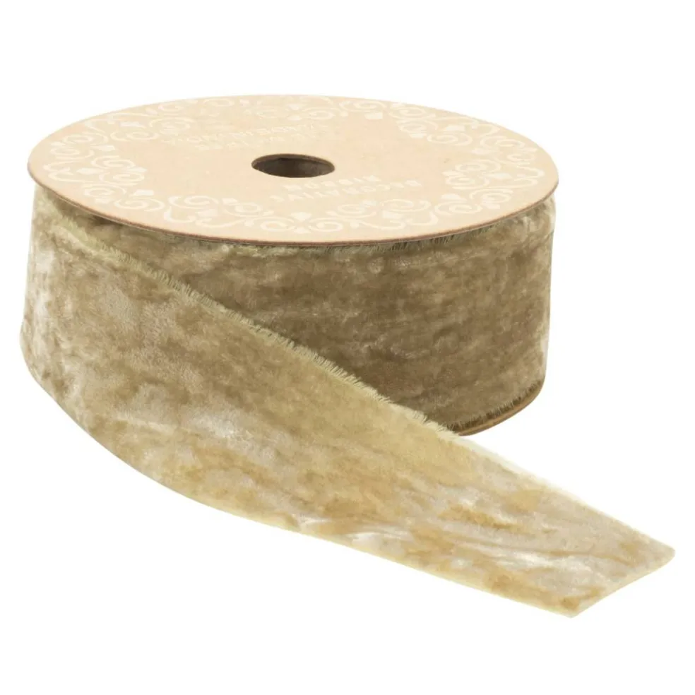 2" x 10yd. Raw Edge Velvet Ribbon