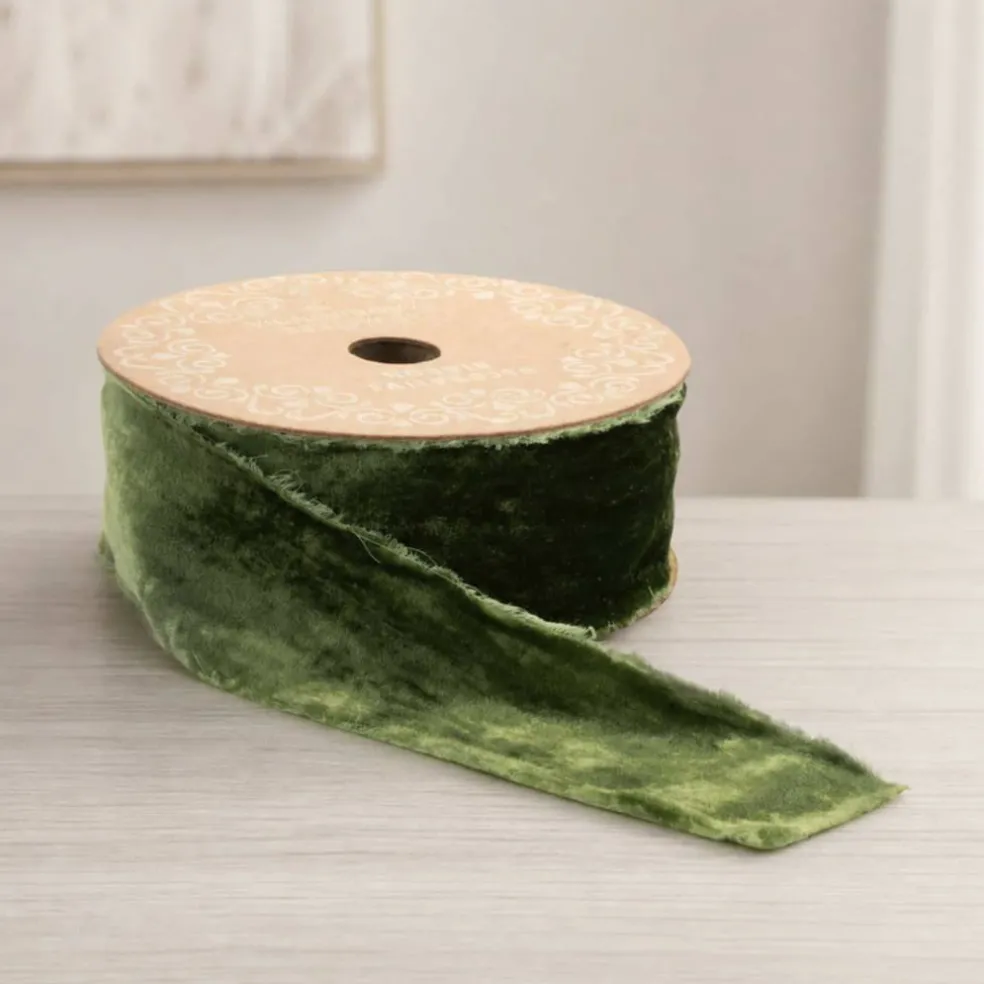 2" x 10yd. Raw Edge Velvet Ribbon