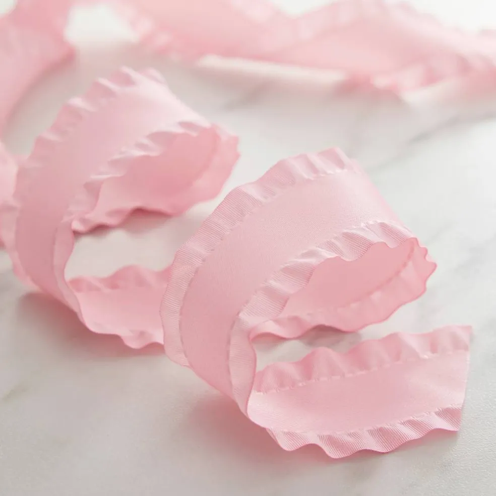 1.5" x 5yd. Satin Double Ruffle Ribbon by Celebrate It® 360°™