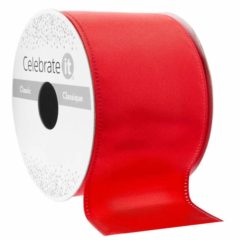 2.5" x 10yd. Satin Wired Ribbon by Celebrate It® Classic
