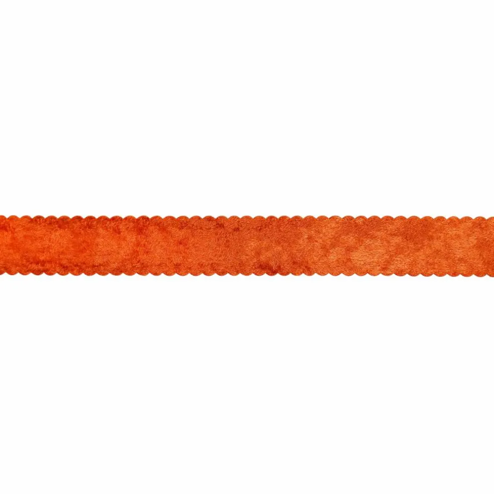 1.5" x 10yd. Scalloped Copper Velvet Ribbon by Celebrate It®