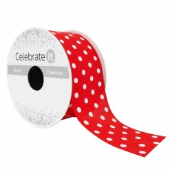 1.5" x 3yd. Sheer Wired Polka Dot Ribbon by Celebrate It™