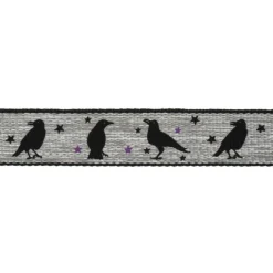 5/8" x 4yd. Silver & Black Crows Ribbon by Celebrate It®