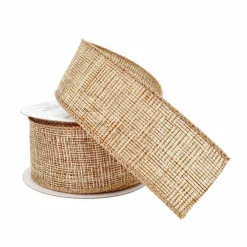 1.5" x 3yd. Textured Wired Linen Ribbon by Celebrate It®