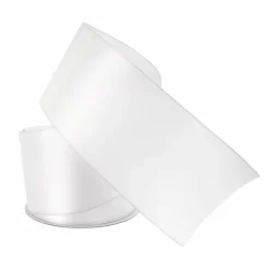2.5" x 10yd. White Satin Wired Ribbon by Celebrate It® Specialty