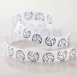 5/8" x 7yd. White Volleyball Grosgrain Ribbon by Celebrate It® Classic