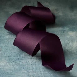 2.5" x 10yd. Wine Wired Satin Ribbon by Celebrate Itâ„¢ Classic