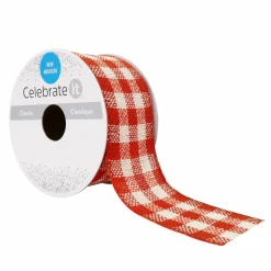 1.5" x 3yd. Wired Checkered Ribbon by Celebrate It™