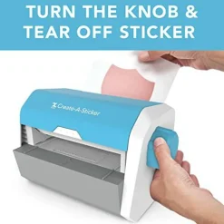 Xyron Create-a-Sticker, 5" Sticker and Label Maker Machine for Small Business and DIY Crafts, Includes Permanent Adhesive, Pre-Loaded (0501-05-10A), 9.055" x 5.709" x 5.906"