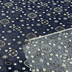 1 Yard Bandana Print Poly Cotton Fabric Sewing and Crafting 58