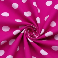 1 Yard Big Polka Dot Printed Poly Cotton Fabric 59 Inches Wide