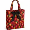 1 Yard Black Apple Printed Poly Cotton Fabric 59/60 Inch Width