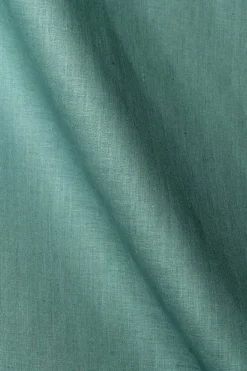 1 Yard Bluegreen Pure Linen Fabric Softened Midweight 5.5 oz 58"