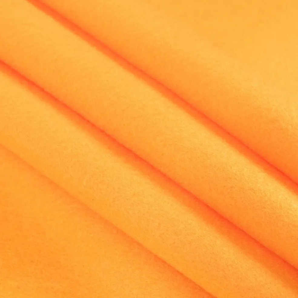 1 Yard Bright Orange Acrylic Felt Fabric 74" Wide for Crafts & Apparel