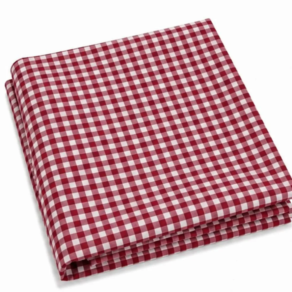 1 Yard Burgundy 1/8 Inch Gingham Poly Cotton Fabric 58/59 Inch Wide