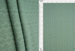 1 Yard Cable Knit Jacquard Sweater Fabric Heavyweight Stretch Knit 58/60