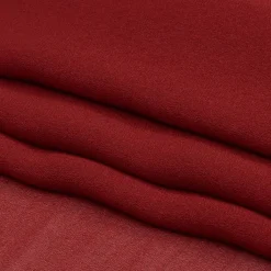 1 Yard Clay Red Viscose Georgette Fabric Lightweight Sheer 54 inch Width