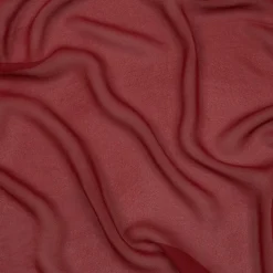 1 Yard Clay Red Viscose Georgette Fabric Lightweight Sheer 54 inch Width