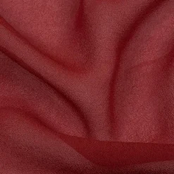 1 Yard Clay Red Viscose Georgette Fabric Lightweight Sheer 54 inch Width