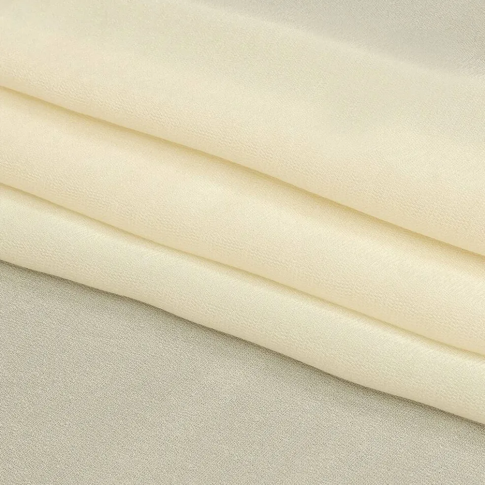 1 Yard Cream Viscose Georgette Fabric Lightweight Sheer Flowing Fabric Width 54 Inches
