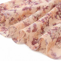 1 Yard Crinkle Print Chiffon Sheer Apparel Fabric 53" Wide