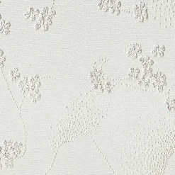 1 Yard Crystal Organza Floral Glitter White Fabric 58/60" Wide
