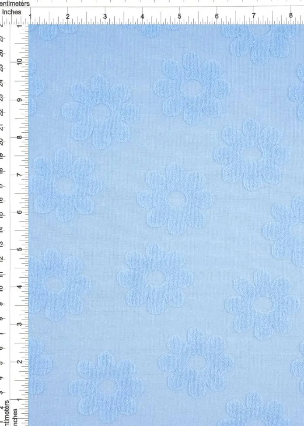 1 Yard Daisy Floral Jacquard Knit Fabric for Apparel 58/60" Wide