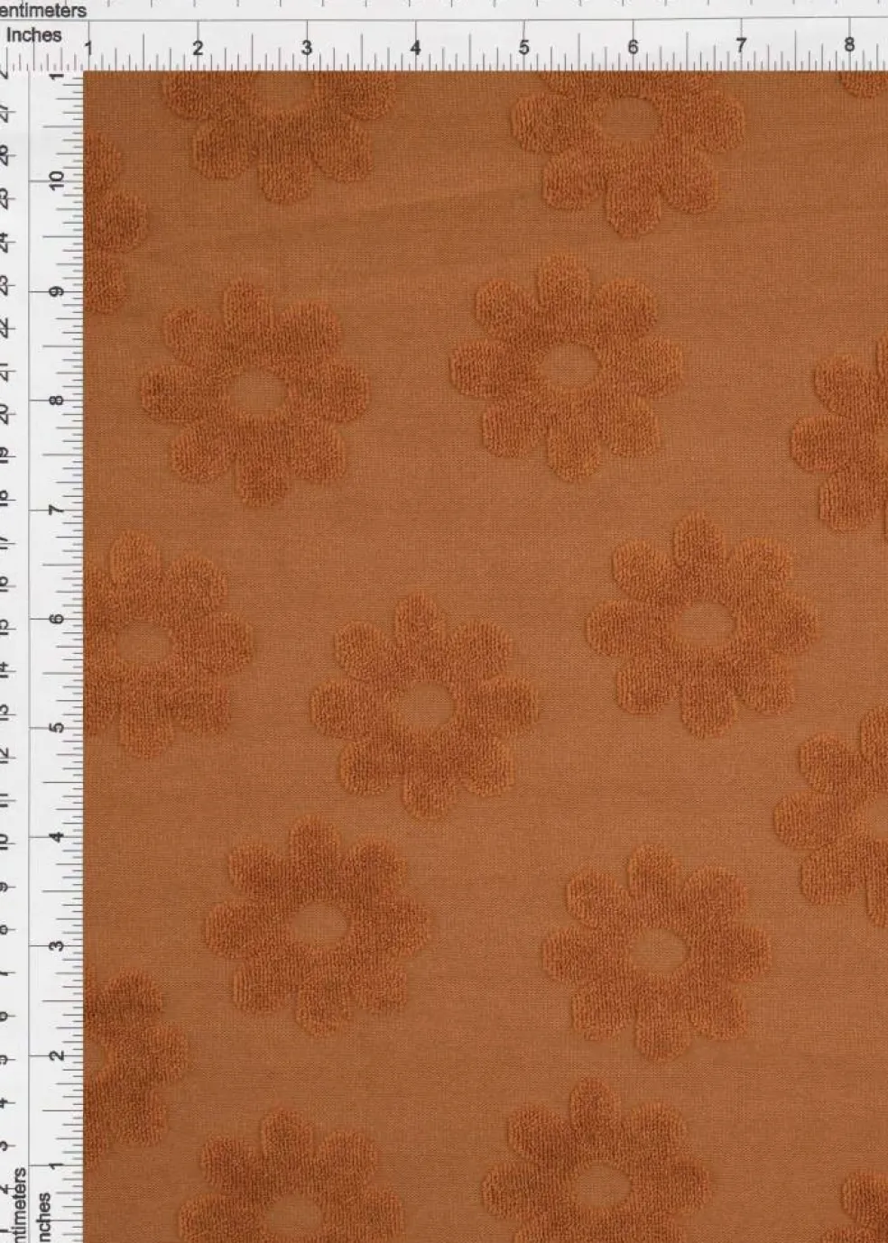 1 Yard Daisy Floral Jacquard Knit Fabric for Apparel 58/60" Wide