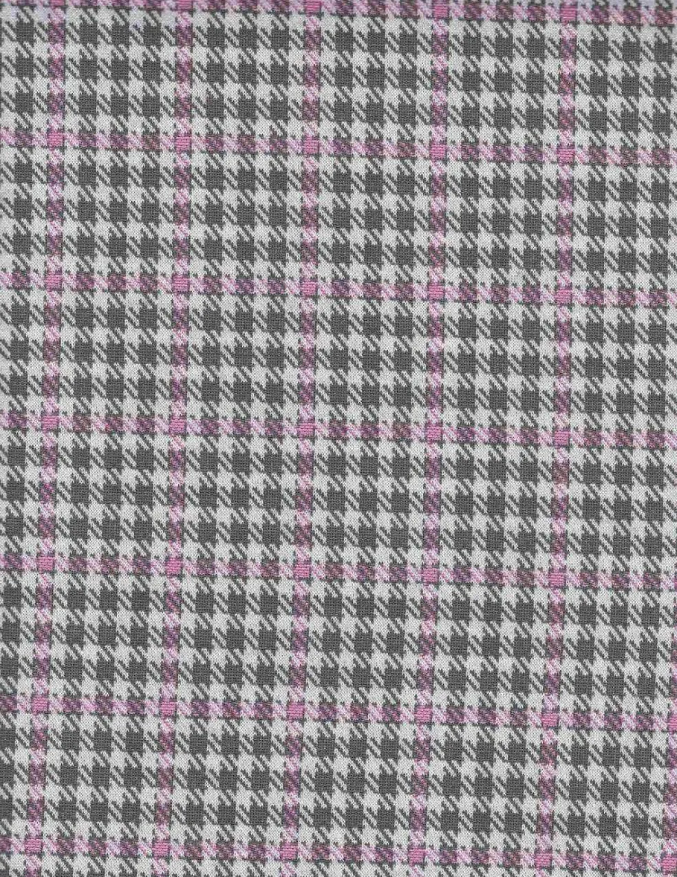 1 Yard Double Knit Jacquard Plaid Fabric Midweight Stretch 60"