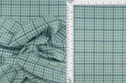 1 Yard Double Knit Jacquard Plaid Fabric Midweight Stretch 60"
