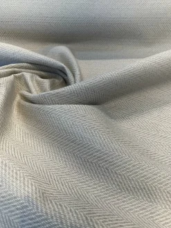 1 Yard Dove Beige Herringbone Outdoor Upholstery Fabric Fade Resistant 56 Inches Wide