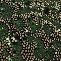 1 Yard Fame Stretch Mesh Embroidered Sequin 2 Way Stretch Dancewear Fabric 50 Inch Width