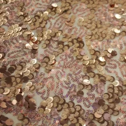 1 Yard Fame Stretch Mesh Embroidered Sequin 2 Way Stretch Dancewear Fabric 50 Inch Width