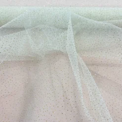1 Yard Glitter Mesh Fabric 100% Polyester Sheer Sparkle 60