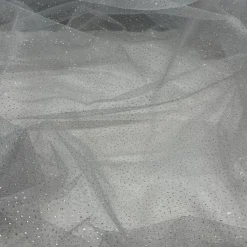 1 Yard Glitter Mesh Fabric 100% Polyester Sheer Sparkle 60